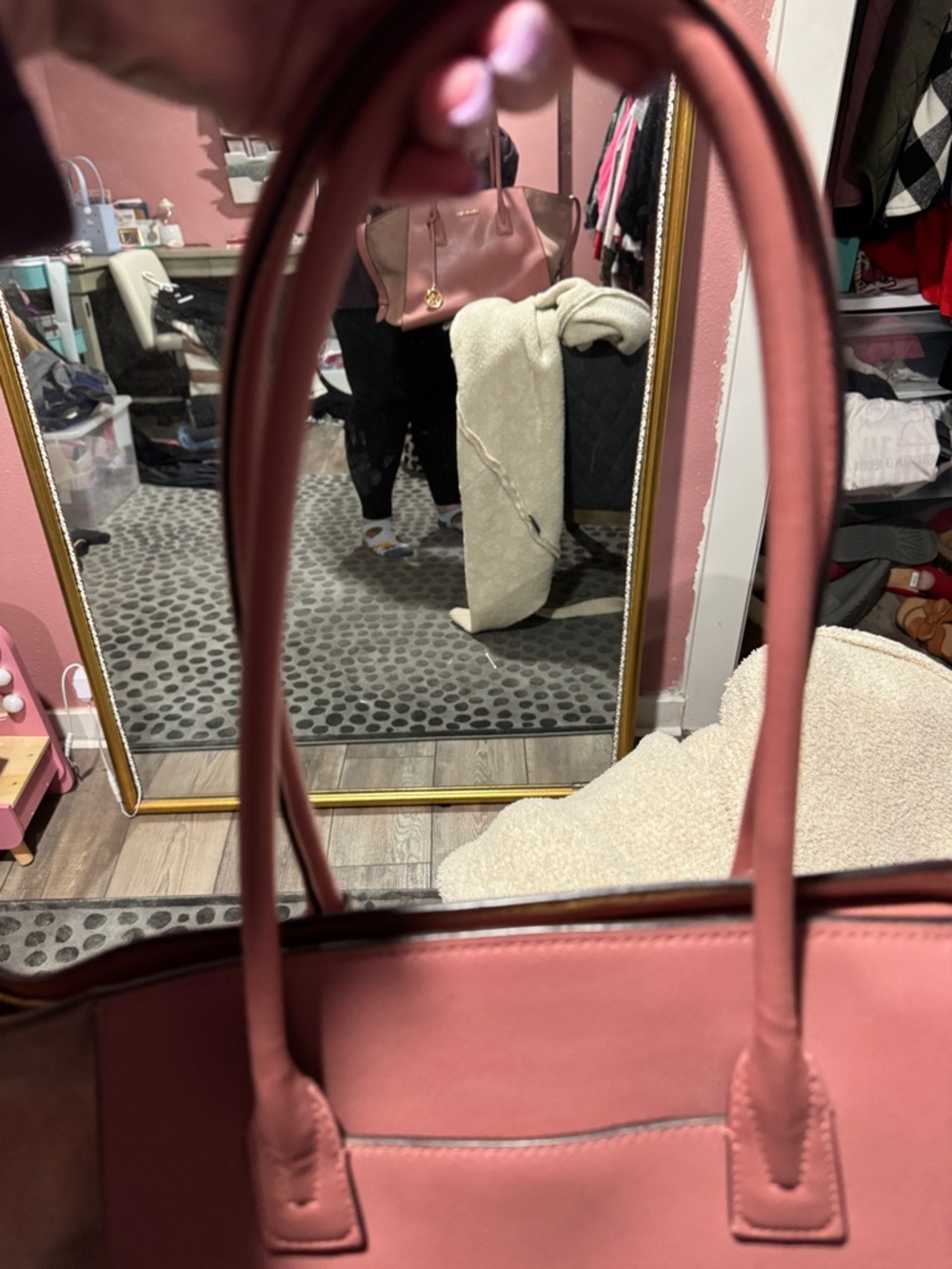 Michael Kors Dusty Rose Leather & Suede Tote - Picture 6 of 6